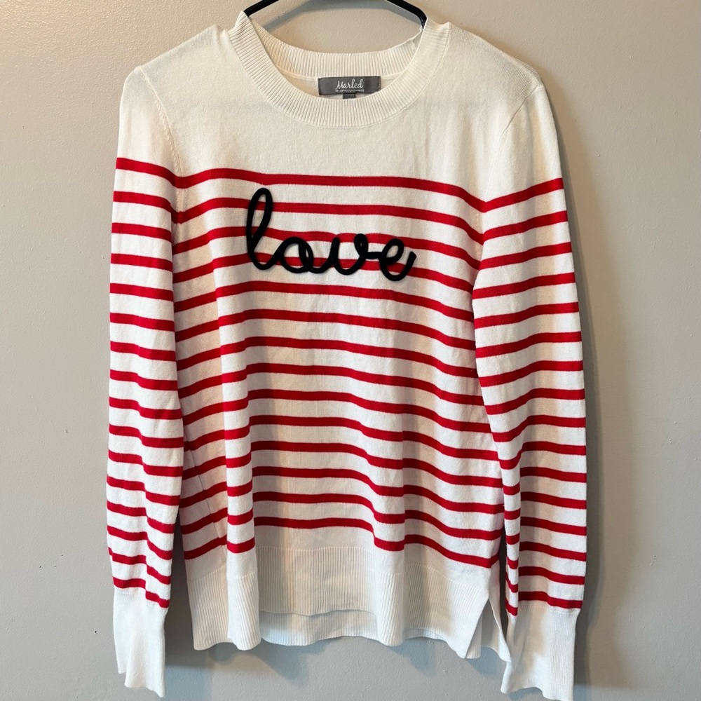 Marled Striped Sweater